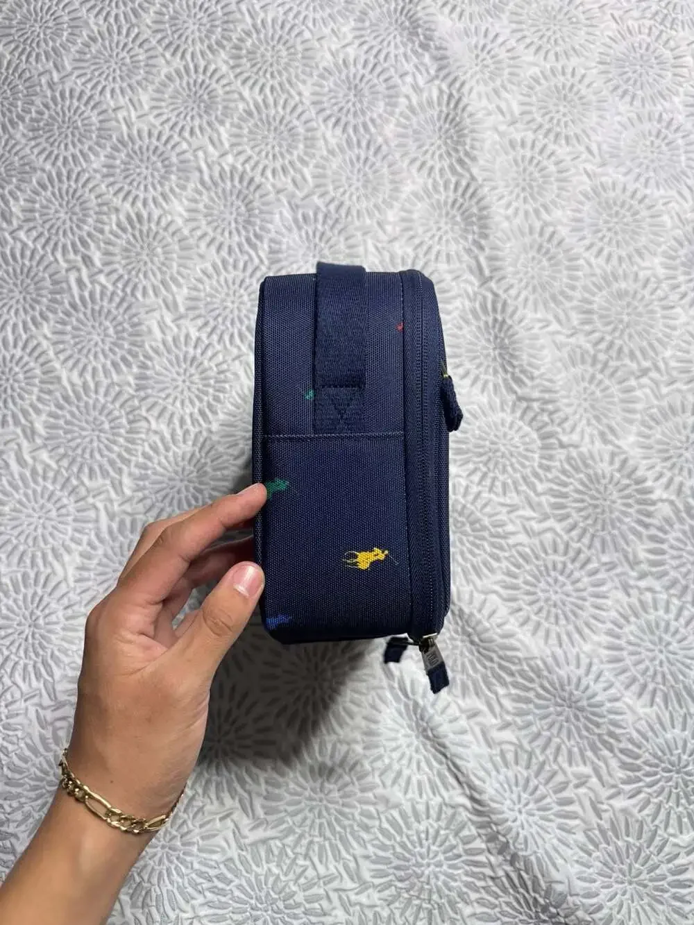 Polo Ralph Lauren All-Over Pony Insulated Lunch Tote Navy